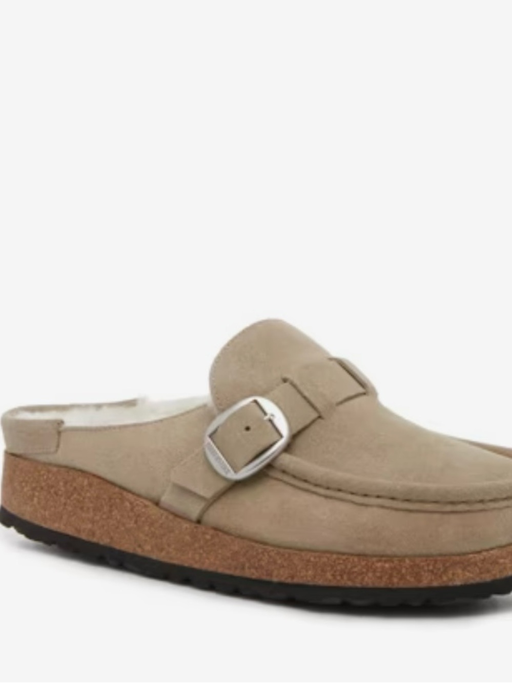 Birkenstock Buckley Shearling Suede Leather Clog Size 38 EU